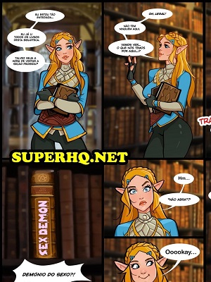 Hentai Zelda in a Library