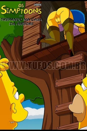 Trepando na casa da arvore